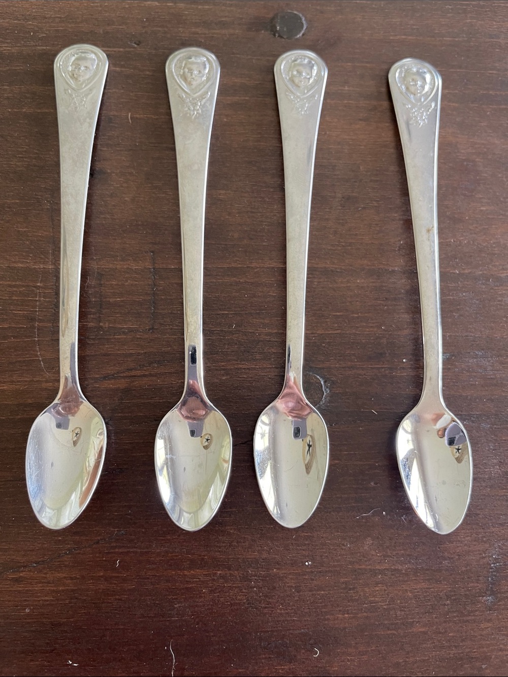 Vintage Gerber Oneida Stainless Steel Set Of 4 Long Handle Spoons